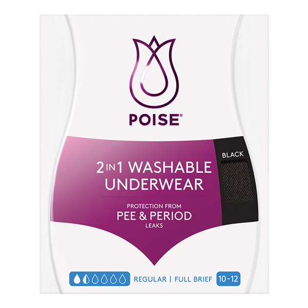 Buy U By Kotex Overnight Period Underwear Brief Black Size 12 1
